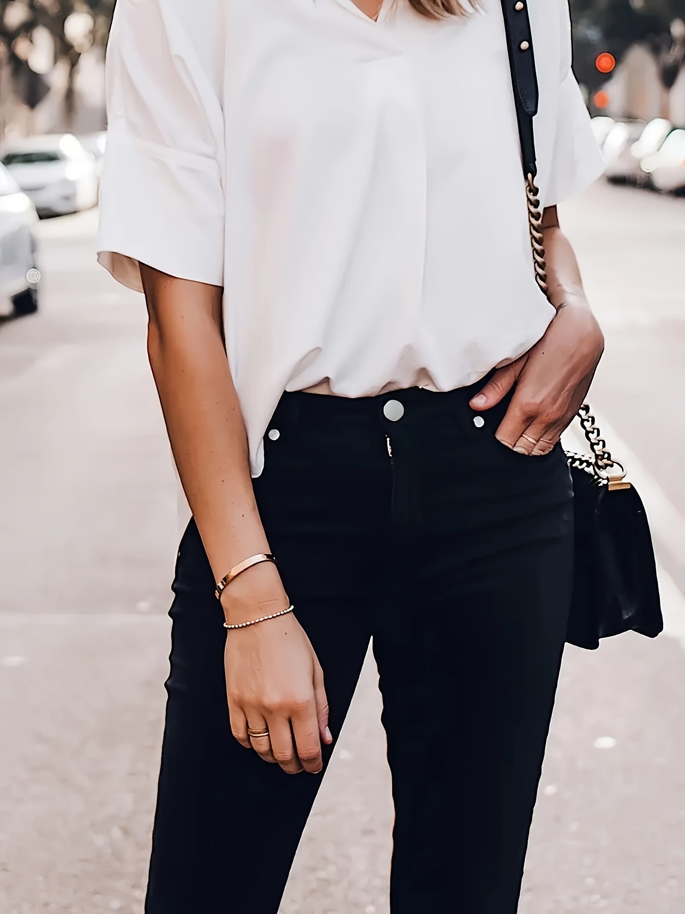 Women’s High-Waist Black Stretch Jeans – Slim Fit & Ultra-Elastic