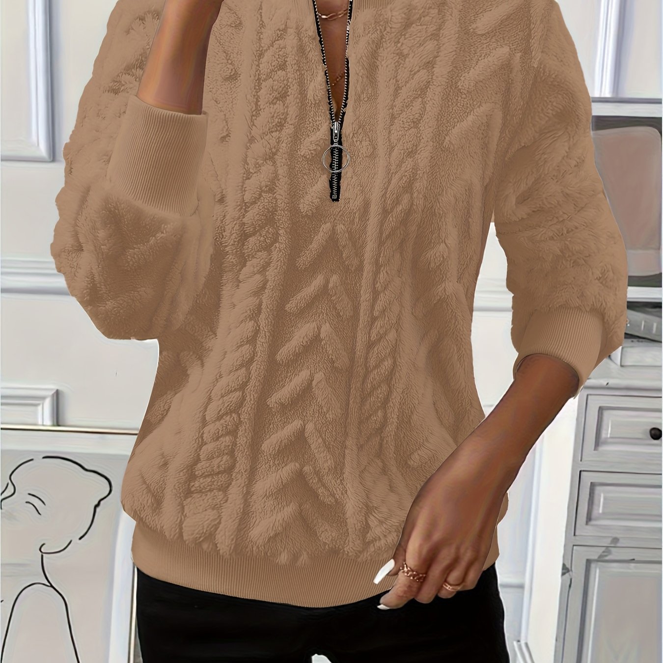 Cosy Elegant Women’s Winter Sweatshirt