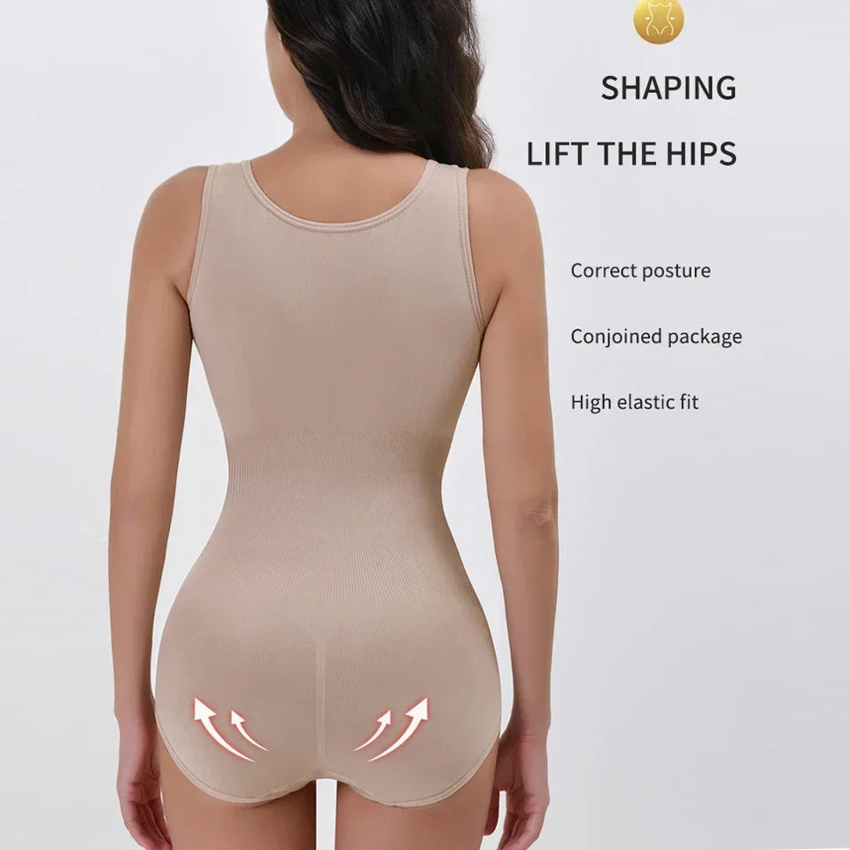 Women’s Sculpting Bodysuit Shapewear with Zipper Belt – Tummy Control & Waist-Defining Fit