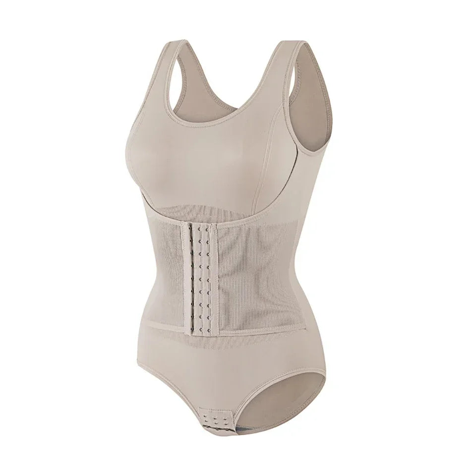 Women’s Sculpting Bodysuit Shapewear with Zipper Belt – Tummy Control & Waist-Defining Fit