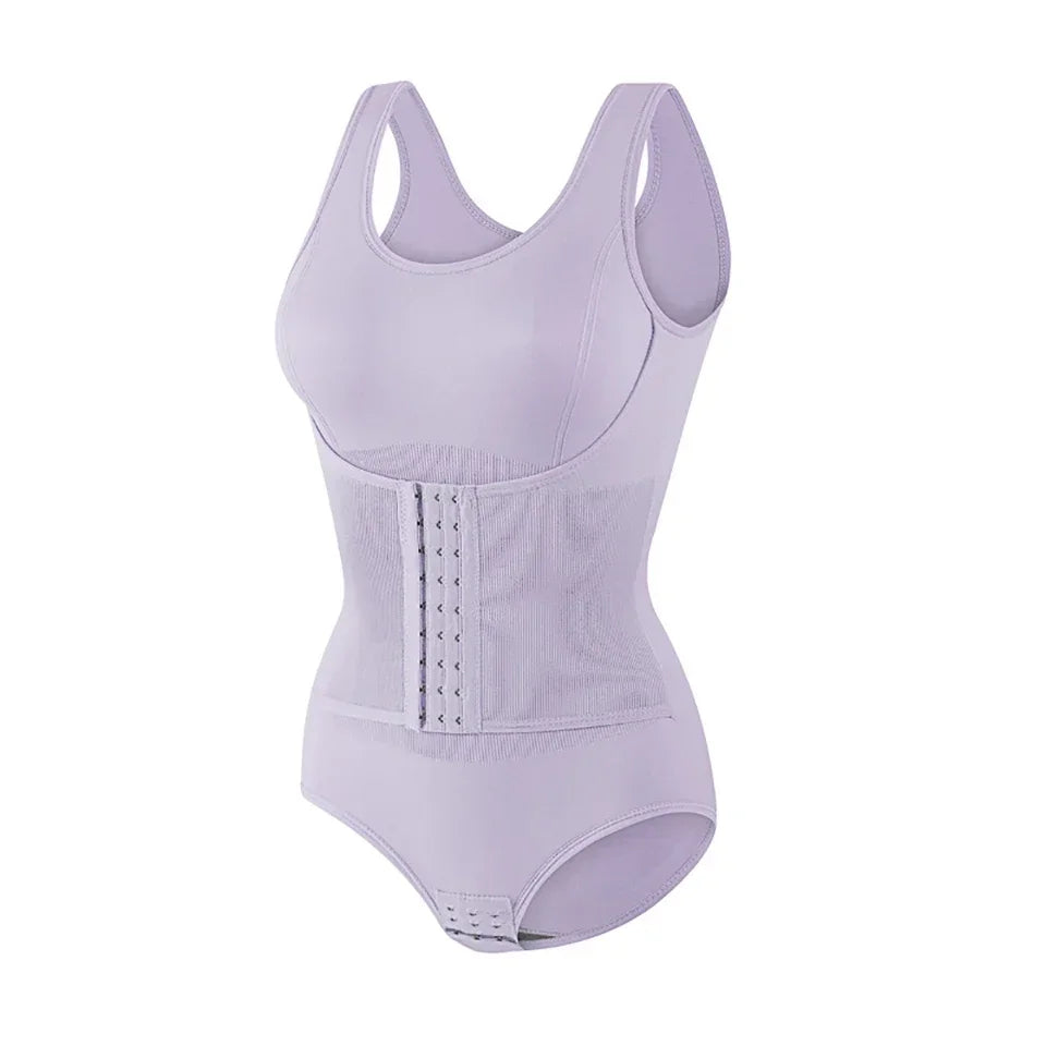 Women’s Sculpting Bodysuit Shapewear with Zipper Belt – Tummy Control & Waist-Defining Fit