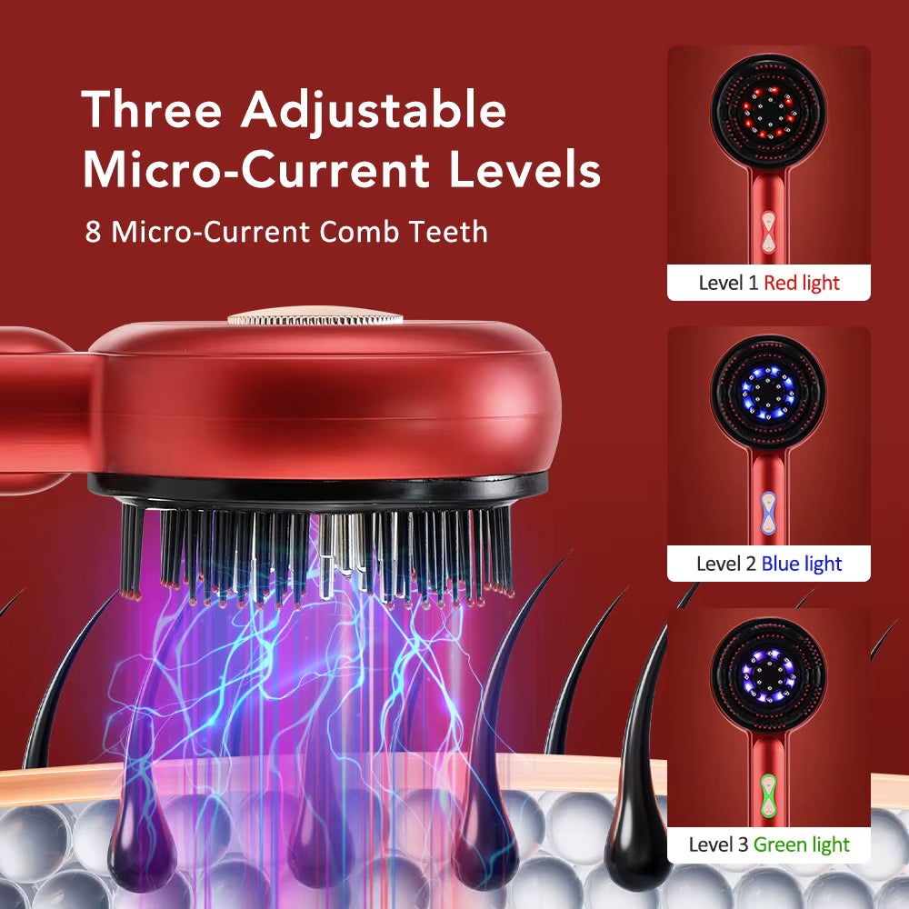Red Light Scalp Therapy Massage Comb – Boosts Hair Growth & Reduces Hair Loss