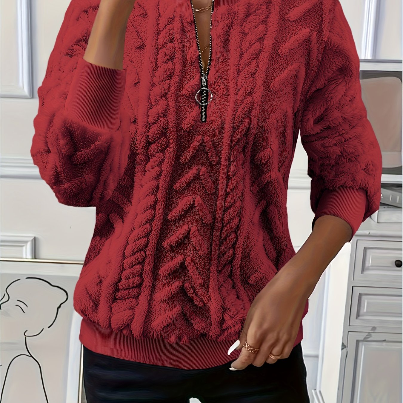 Cosy Elegant Women’s Winter Sweatshirt